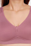 Juliet Double Layered Non-Wired Full Coverage Minimiser Bra - Onion Pink — thumbnail 5
